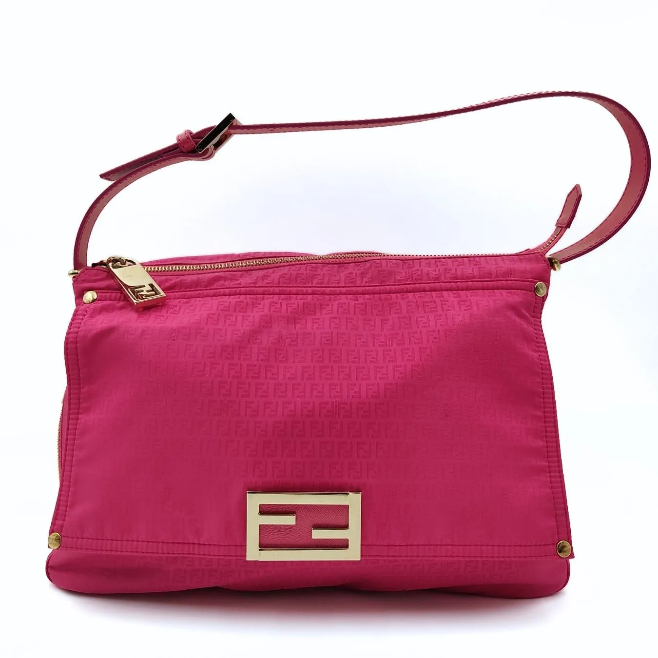 Fendi Fendi Mamma zip mini courgette shoulder bag - '10s