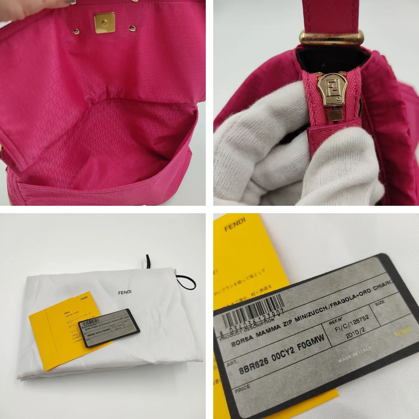 Fendi Fendi Mamma zip mini courgette shoulder bag - '10s