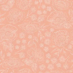 Floral Outline - Pink
