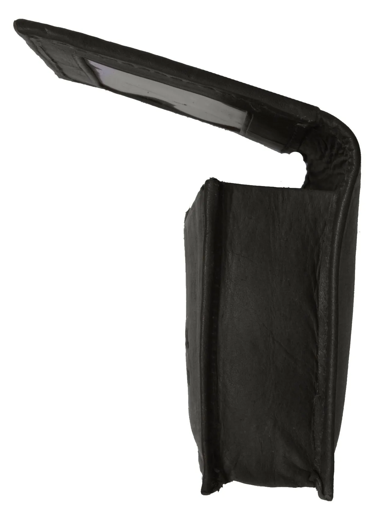 Genuine Leather Expandable Credit Card ID Business Card Holder Wallet new black