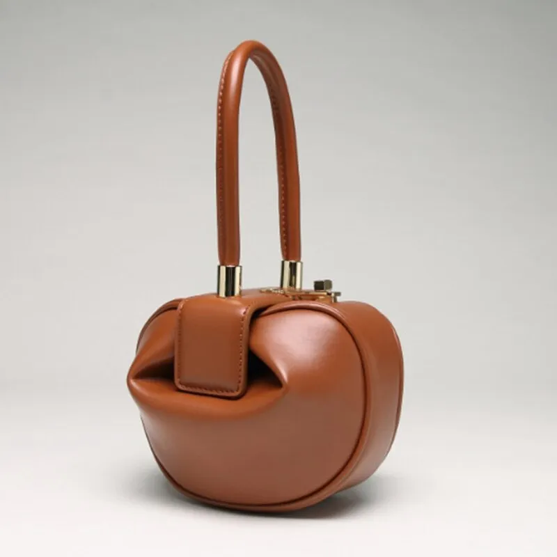 Genuine Leather Luxury Dumplings Handbag
