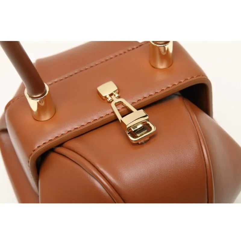 Genuine Leather Luxury Dumplings Handbag