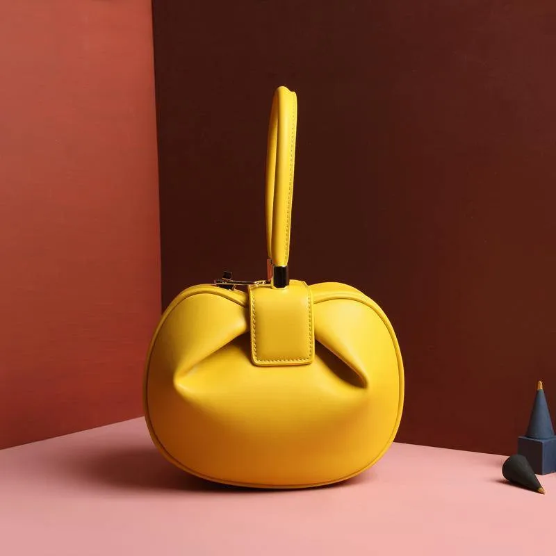Genuine Leather Luxury Dumplings Handbag