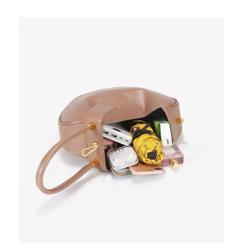 Genuine Leather Luxury Dumplings Handbag