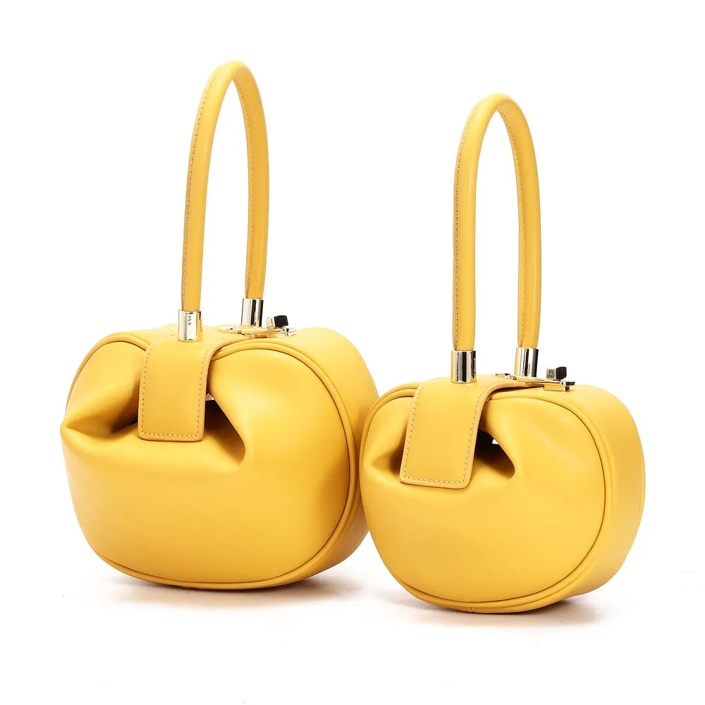 Genuine Leather Luxury Dumplings Handbag