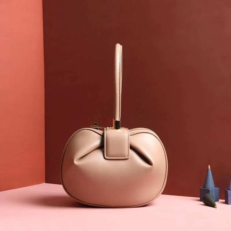 Genuine Leather Luxury Dumplings Handbag