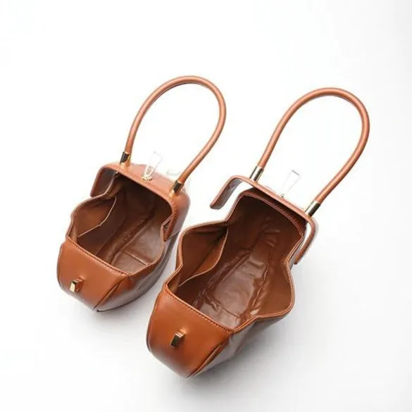 Genuine Leather Luxury Dumplings Handbag