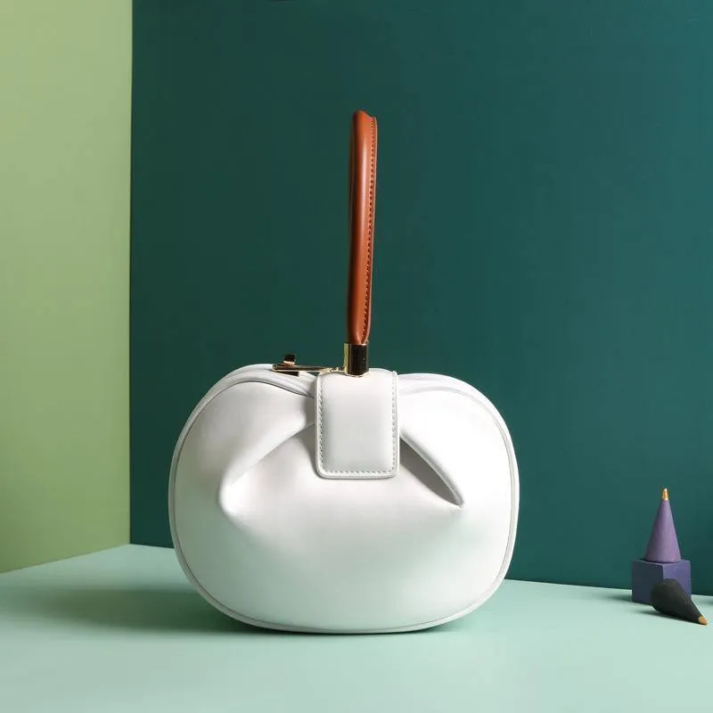 Genuine Leather Luxury Dumplings Handbag