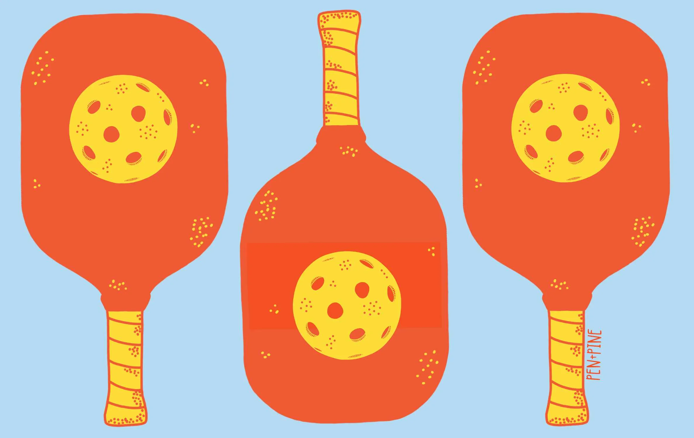 Graphic Pickleball Sticker