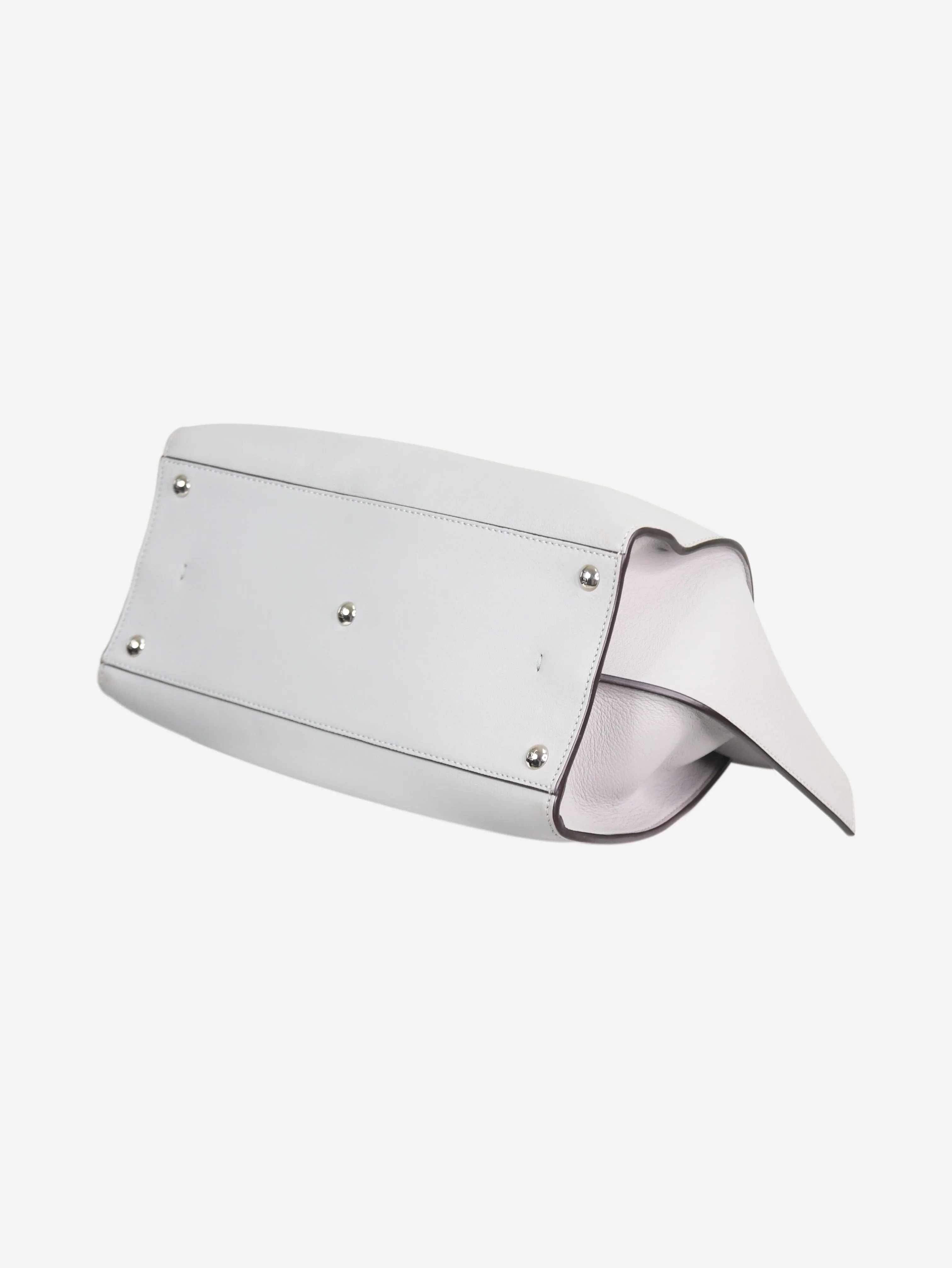 Grey leather studded 3Jours tote bag