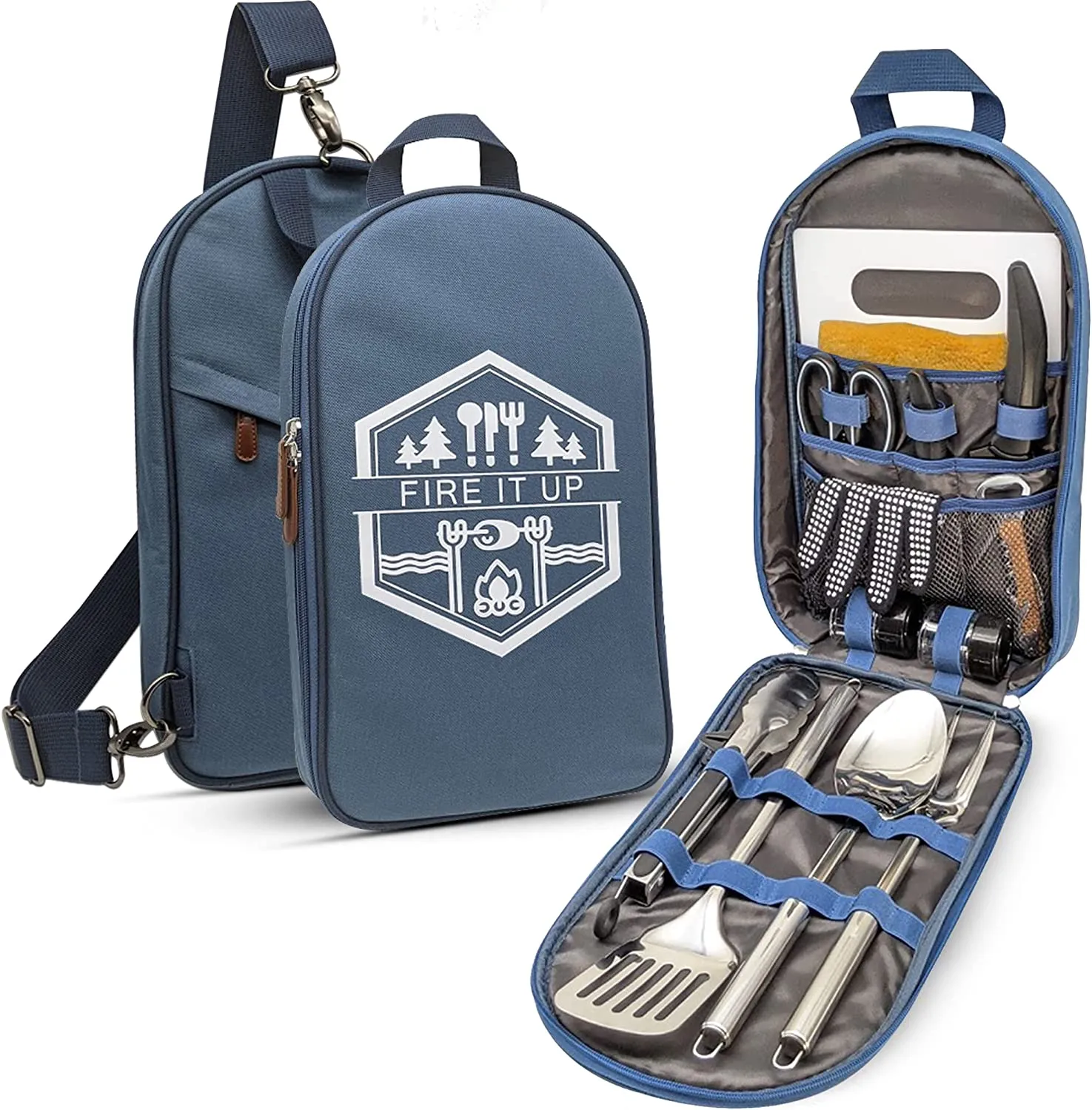 Grilling and Camping Cooking Utensils Set for The Outdoors BBQ
