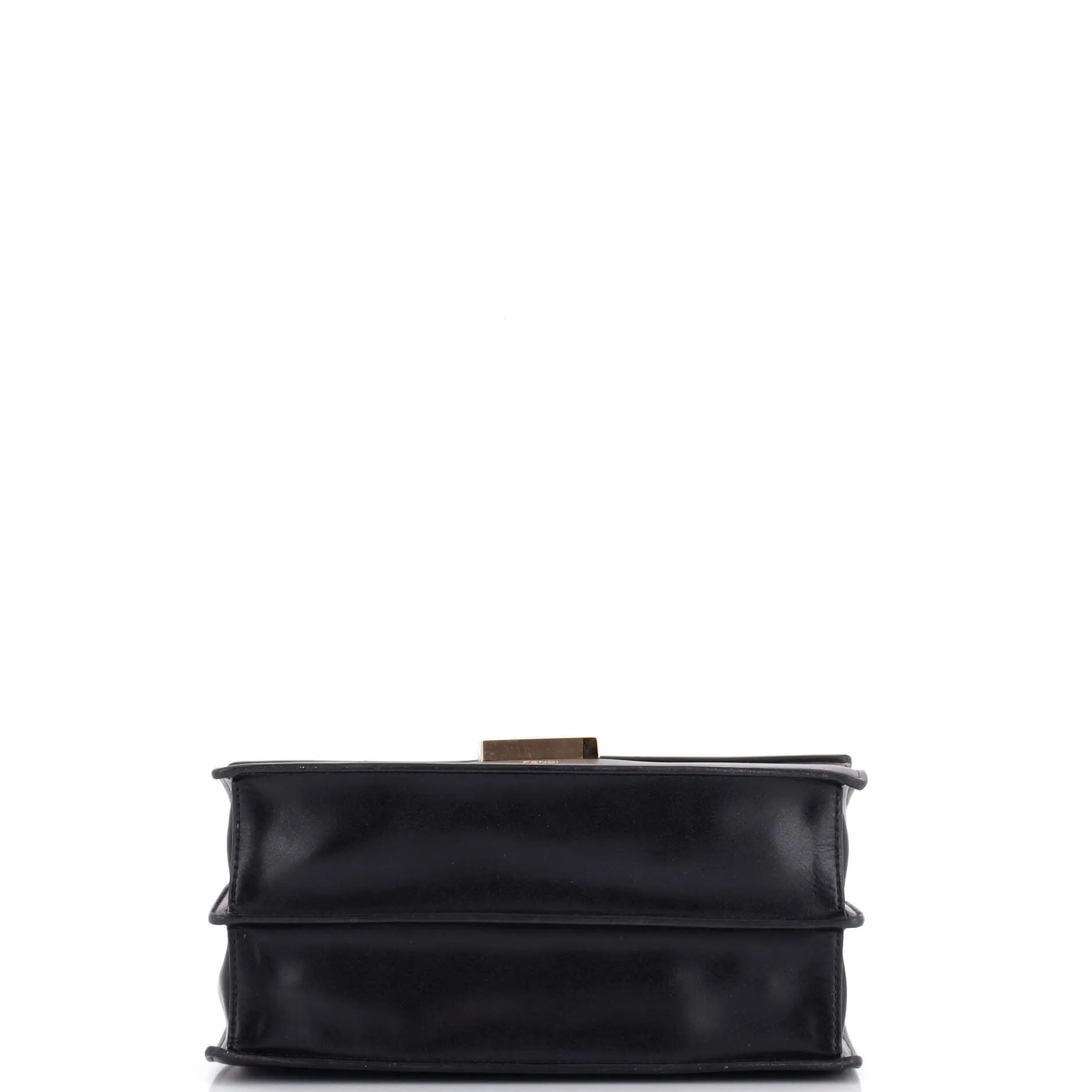 Kan U Shoulder Bag Zucca Embossed Leather Medium