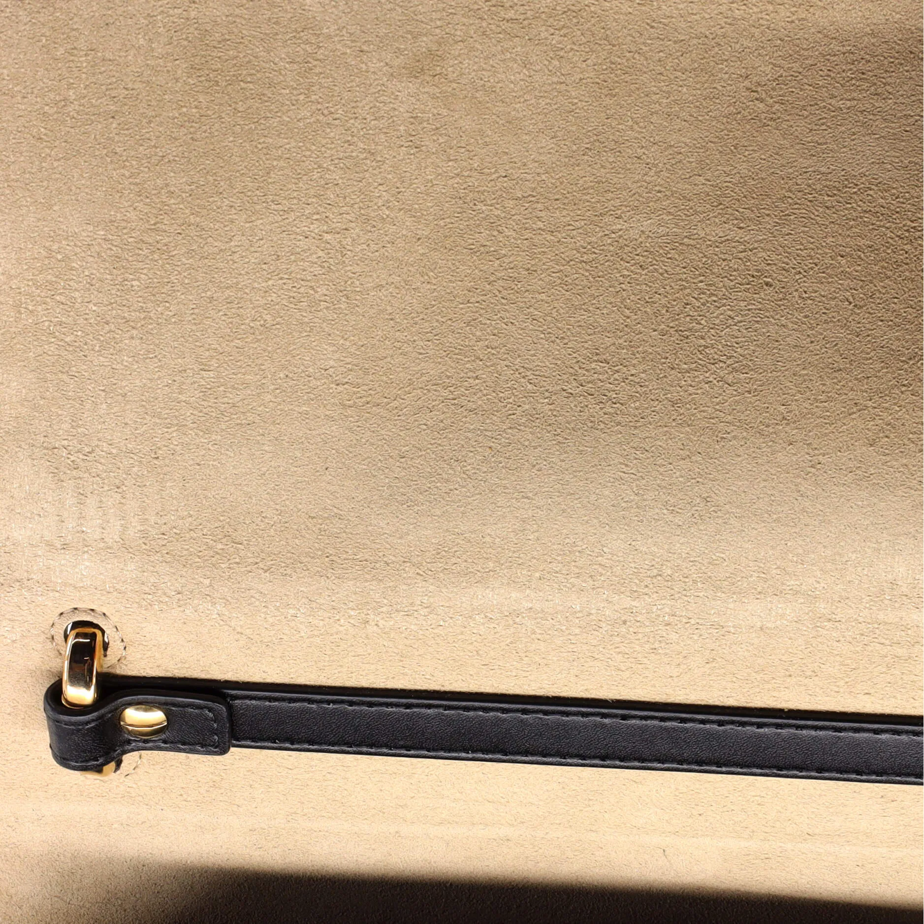 Kan U Shoulder Bag Zucca Embossed Leather Medium