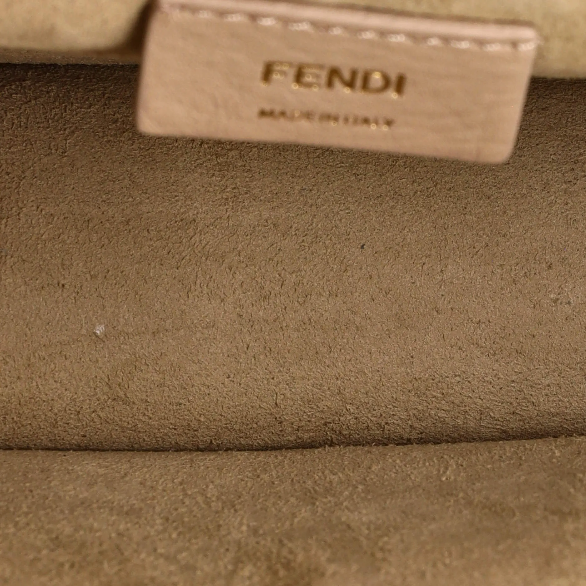 Kan U Shoulder Bag Zucca Embossed Leather Medium