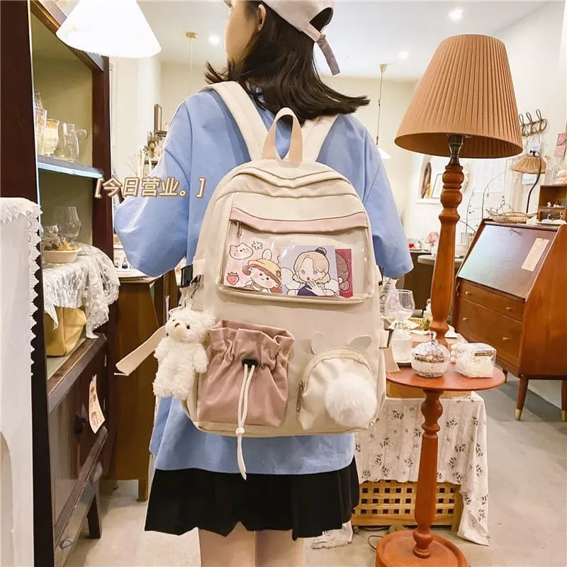 Kawaii Pink Female Backpack