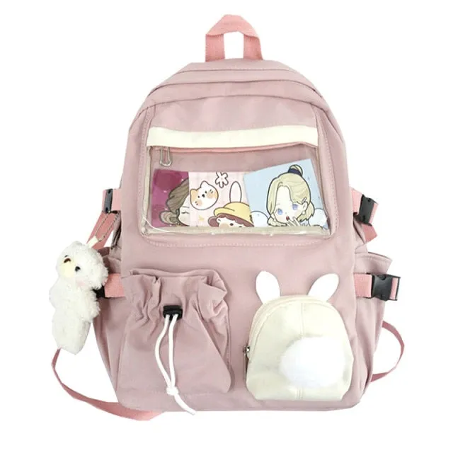 Kawaii Pink Female Backpack