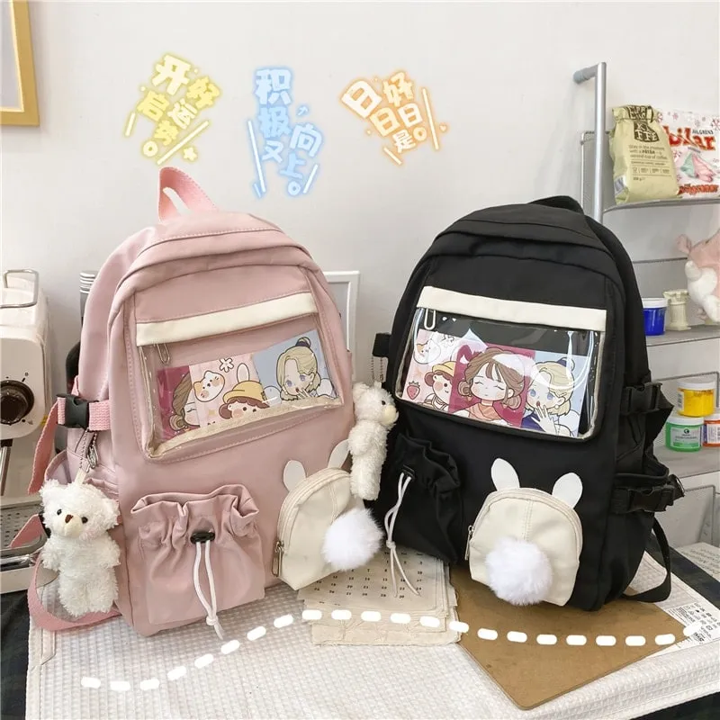 Kawaii Pink Female Backpack