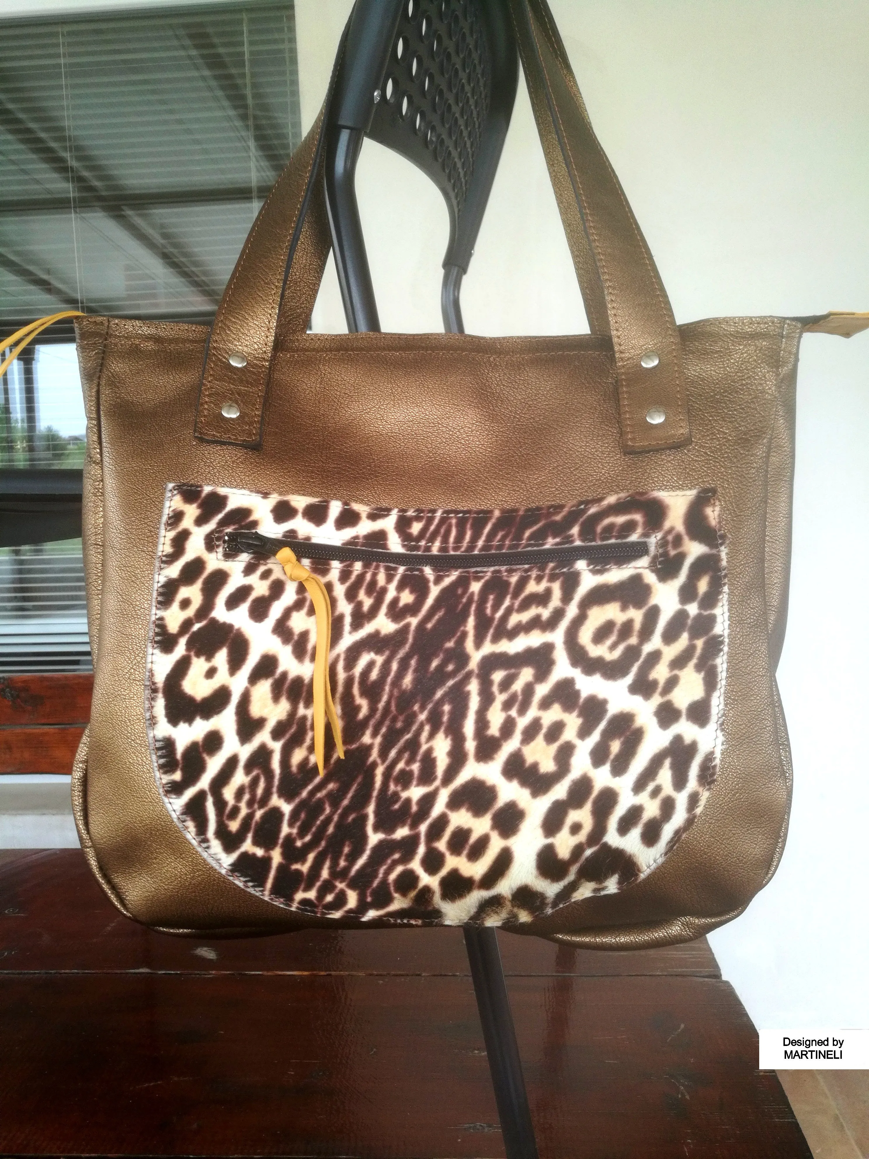 Large Leather Shoulder Bag Boho Artsy Italian Leather Tote