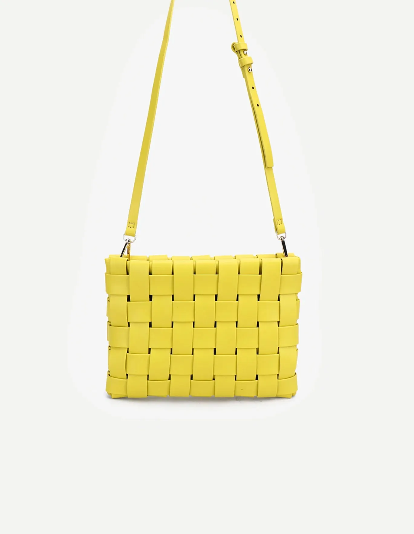 Lemon Lindy Woven Clutch Crossbody