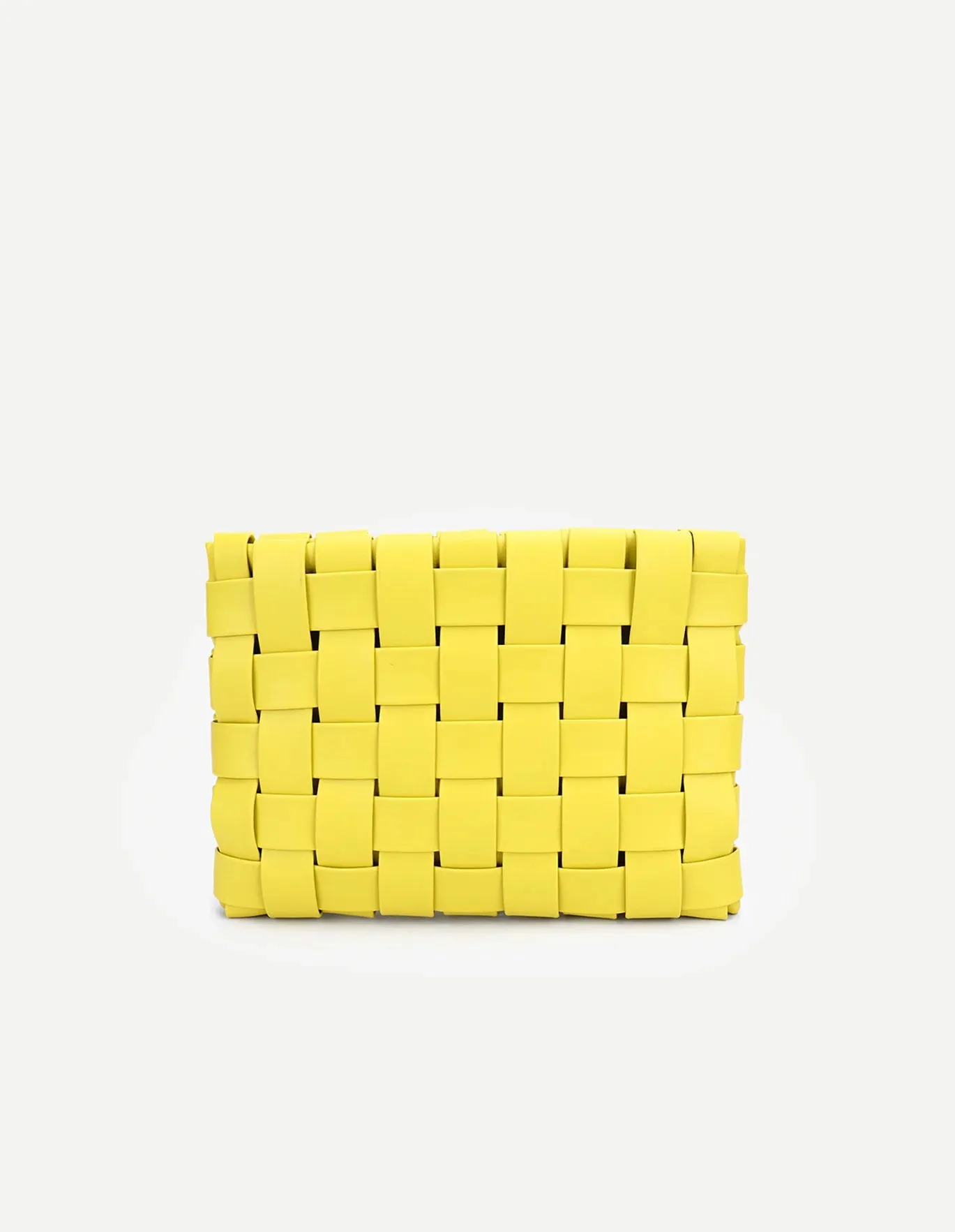 Lemon Lindy Woven Clutch Crossbody