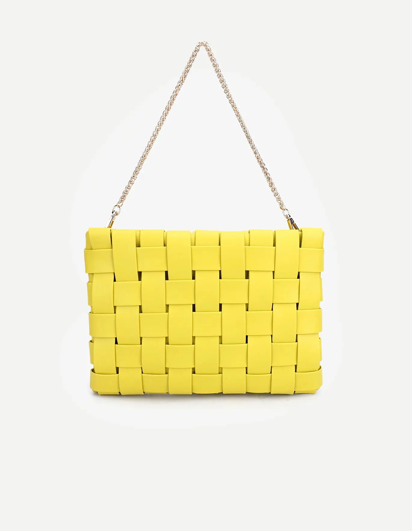 Lemon Lindy Woven Clutch Crossbody