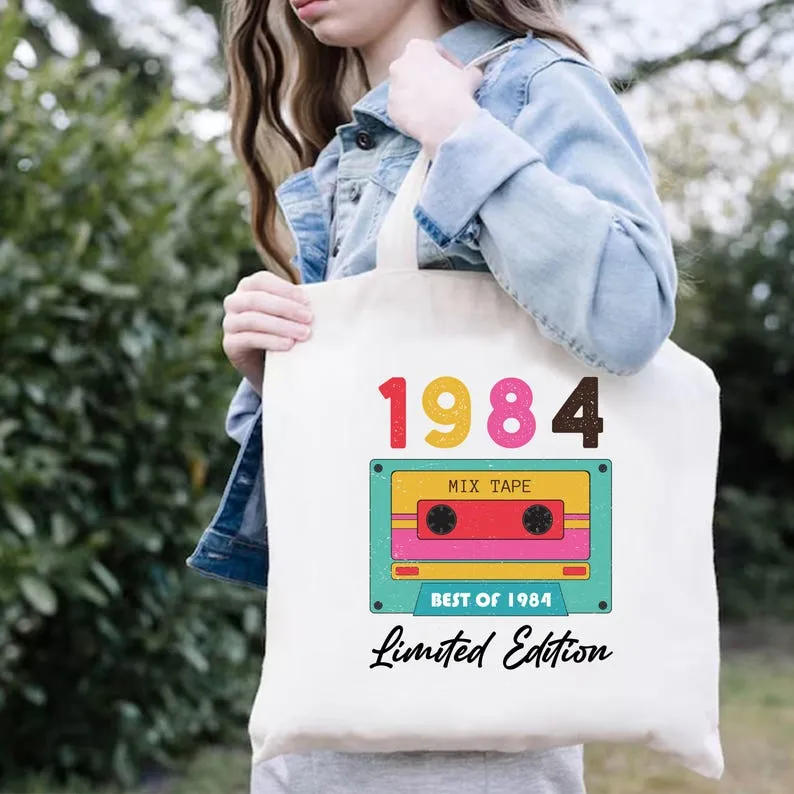 Limited Edition 1984 Birthday Tote Bag, Born In 1984 Tote Bag