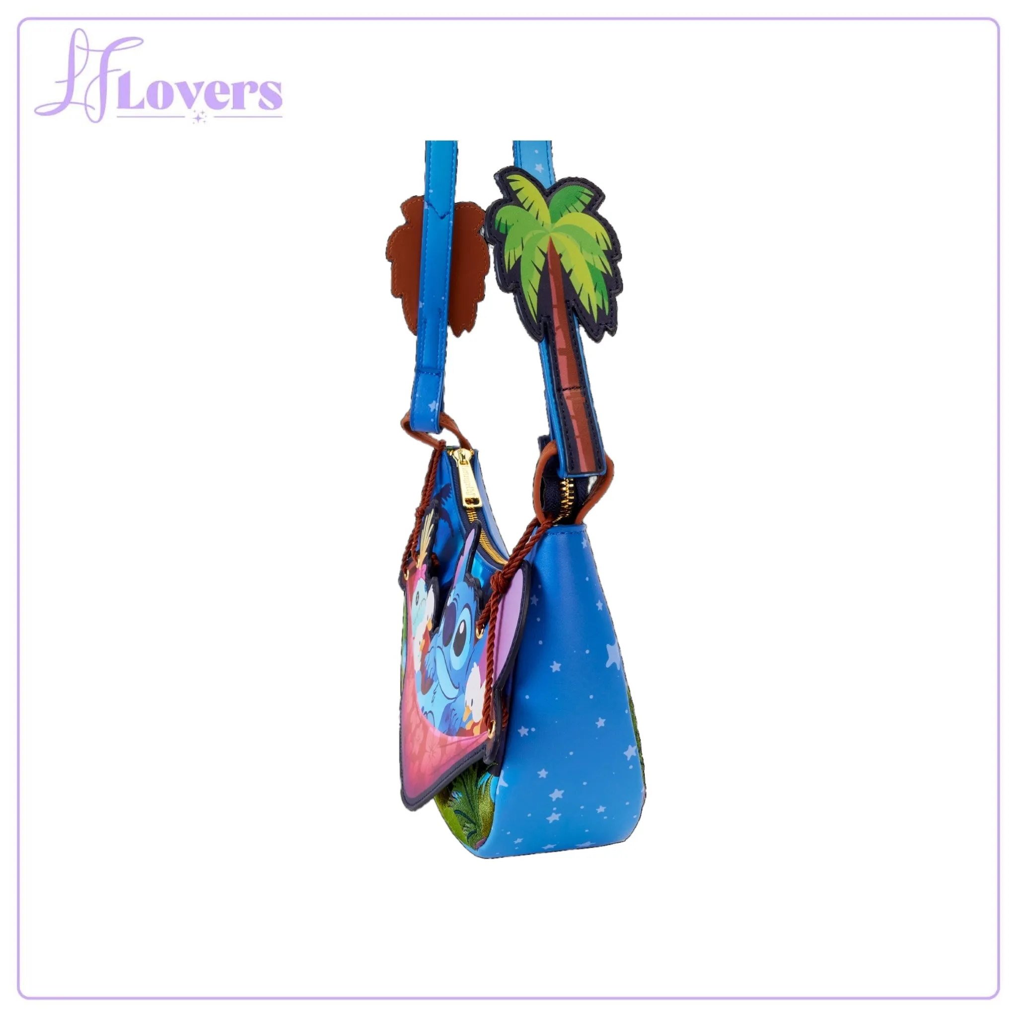 Loungefly Disney Stitch Camping Cuties Hammock Crossbody