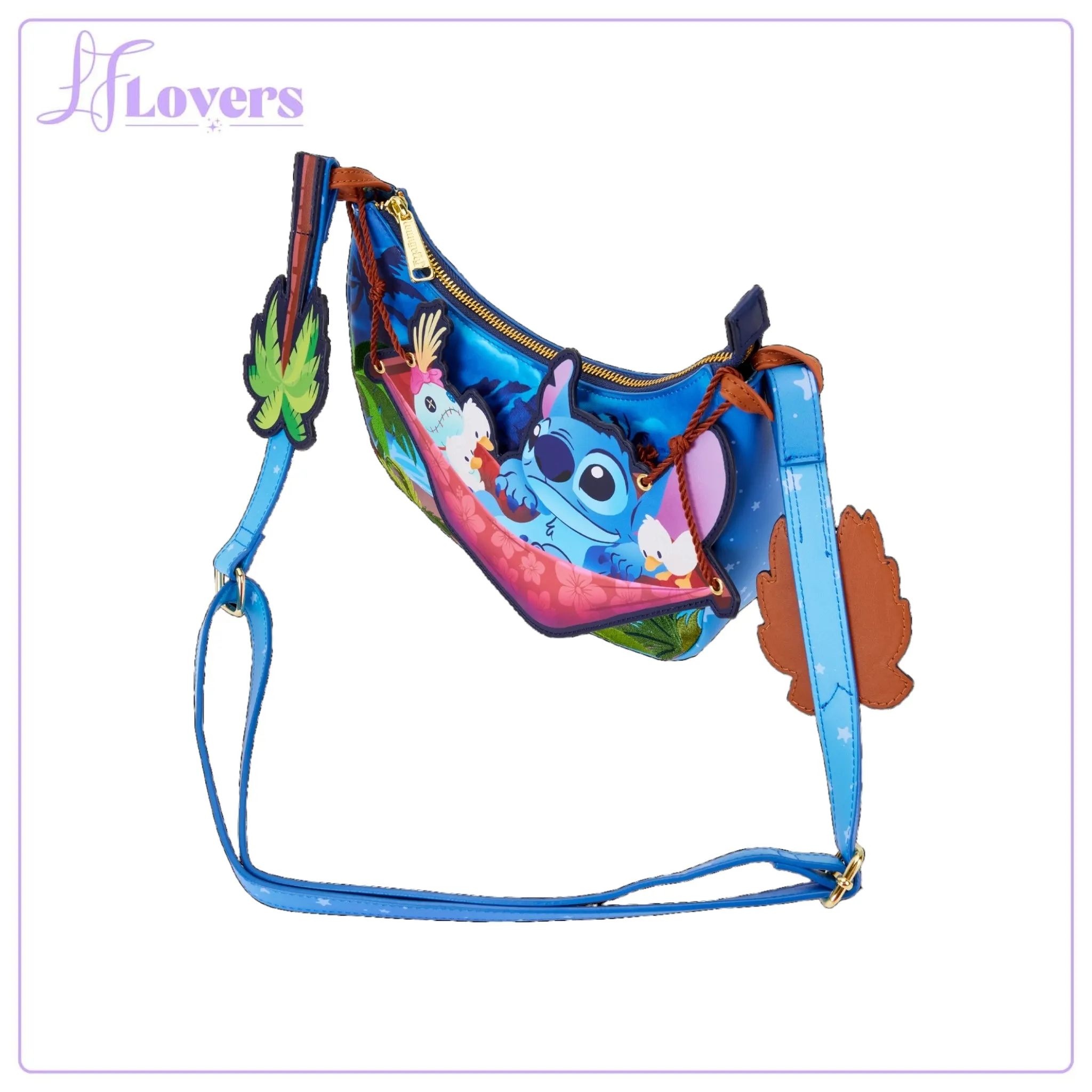 Loungefly Disney Stitch Camping Cuties Hammock Crossbody