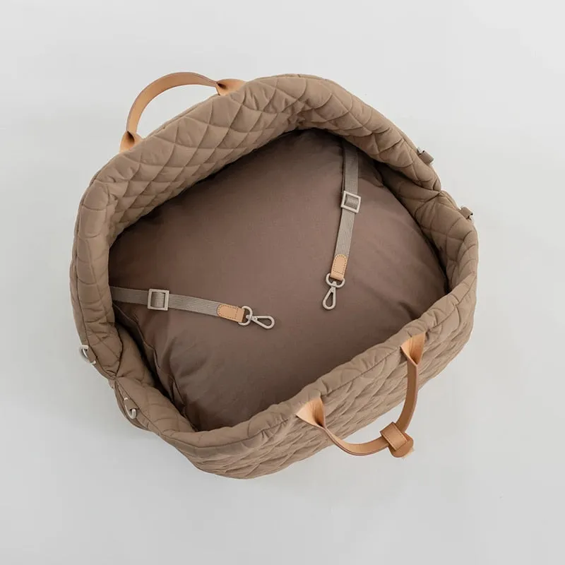Luxury Pet Dog Carrier Bag | Cat Tote Bag | Travel Safety Dog Car Seat | Detachable Pet Bed Nest | Dog Accessories | Pet Booster