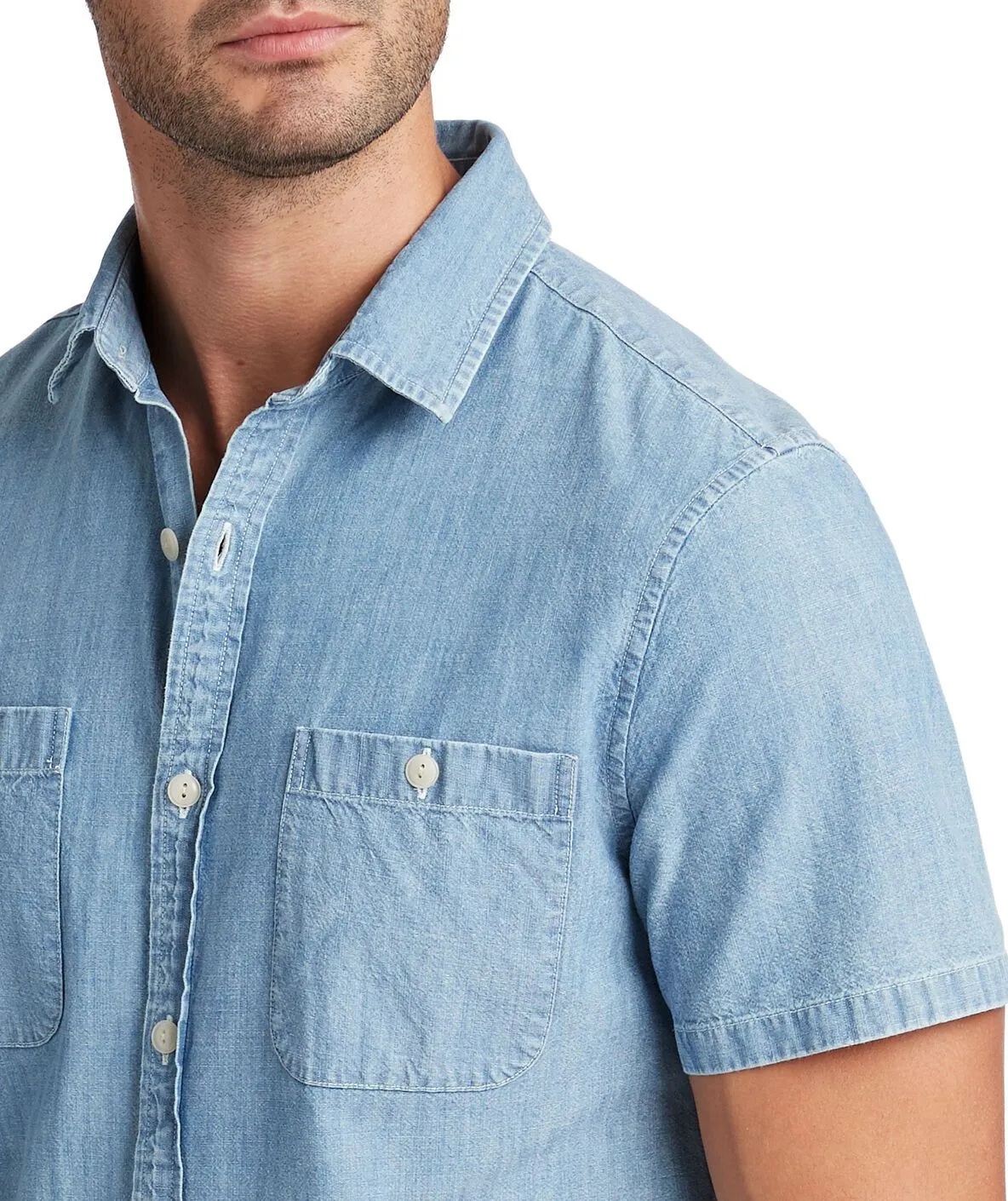 Men's Chambray Dockside Murray Short Sleeve Button Down Shirt