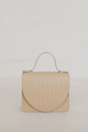 Micro Briefcase | Beige Woven