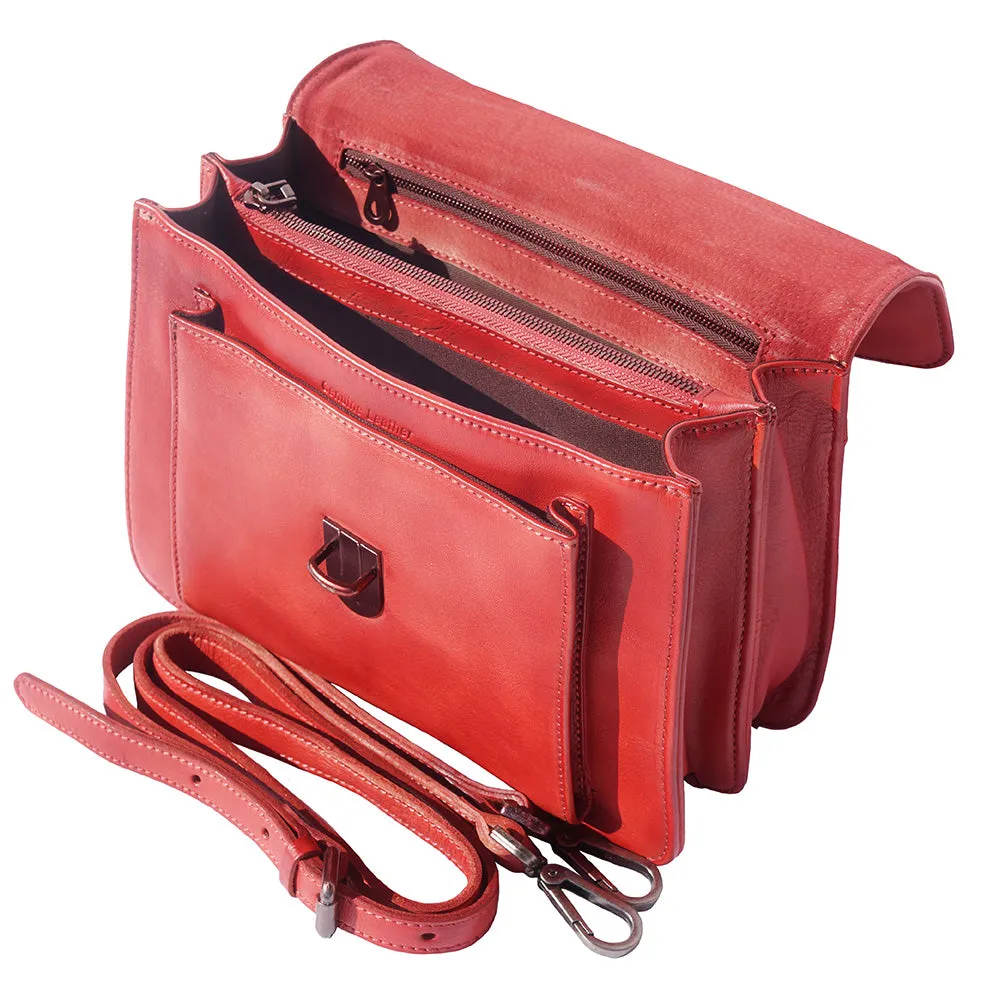 Mini vintage briefcase with two compartments and a front pocket