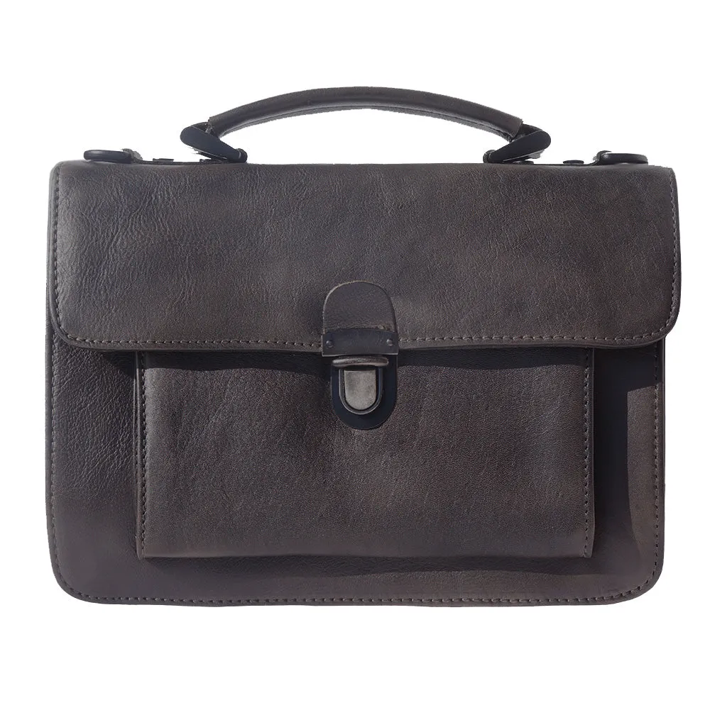 Mini vintage briefcase with two compartments and a front pocket