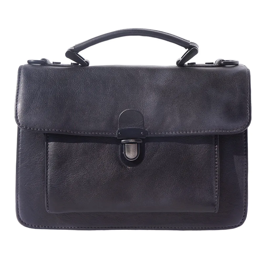 Mini vintage briefcase with two compartments and a front pocket