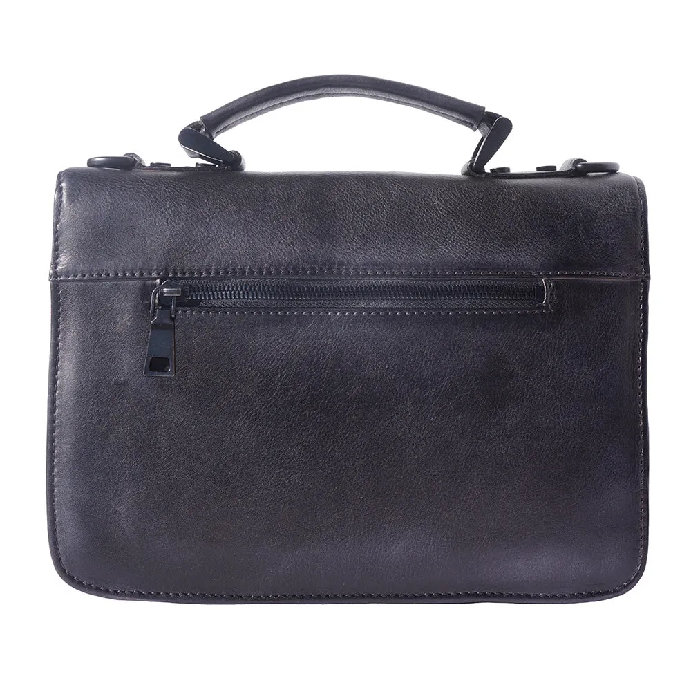 Mini vintage briefcase with two compartments and a front pocket