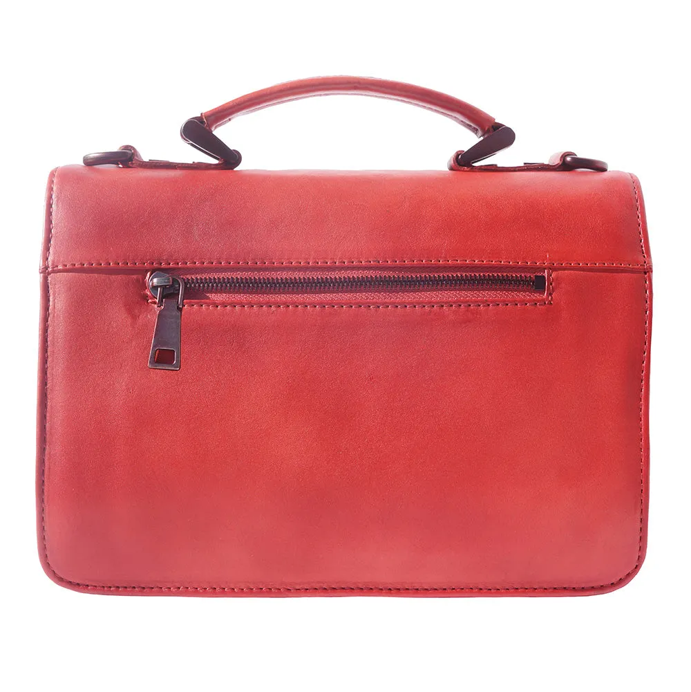 Mini vintage briefcase with two compartments and a front pocket