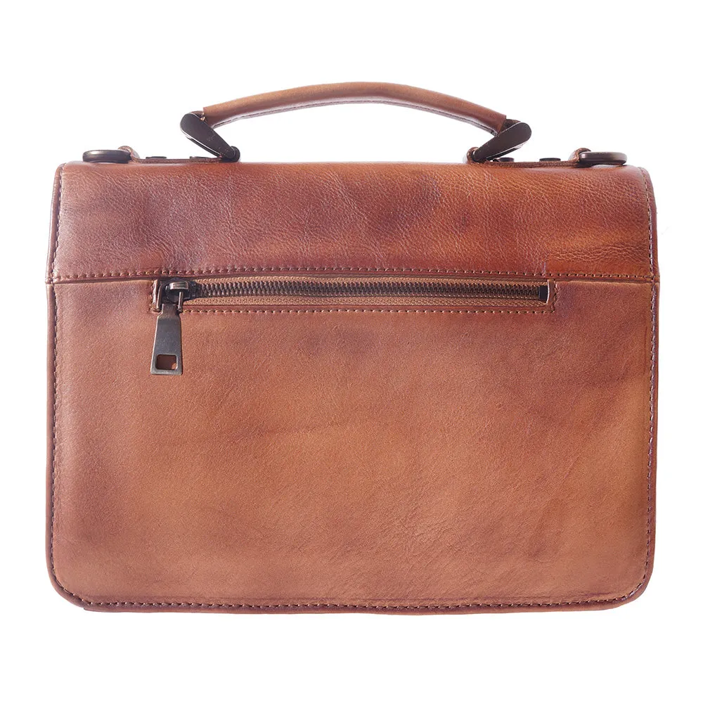 Mini vintage briefcase with two compartments and a front pocket