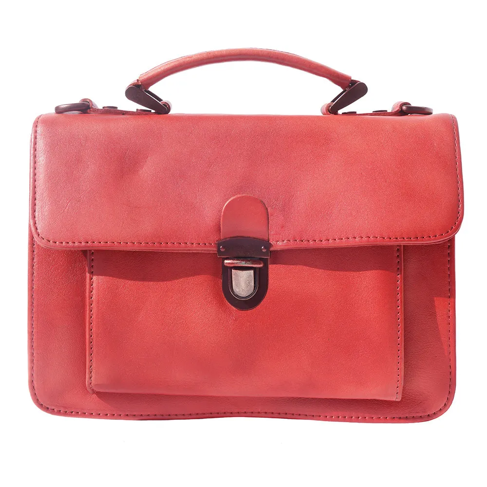 Mini vintage briefcase with two compartments and a front pocket