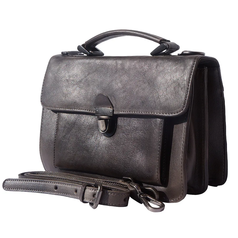 Mini vintage briefcase with two compartments and a front pocket