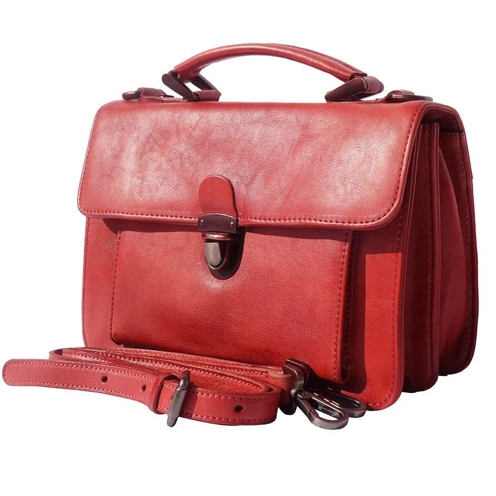 Mini vintage briefcase with two compartments and a front pocket