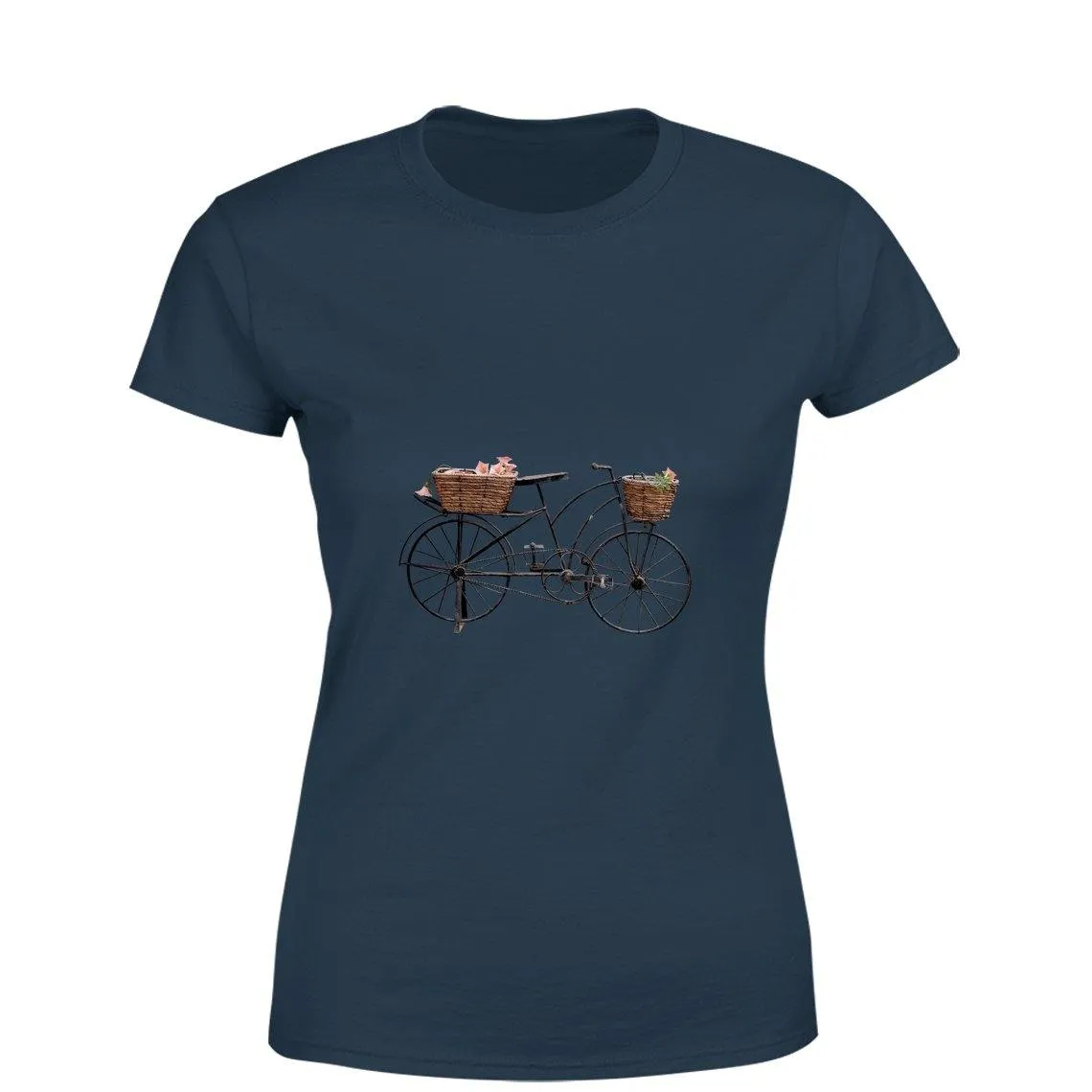 Mister Fab Beautiful Cycle Women Round Neck printed T-Shirts
