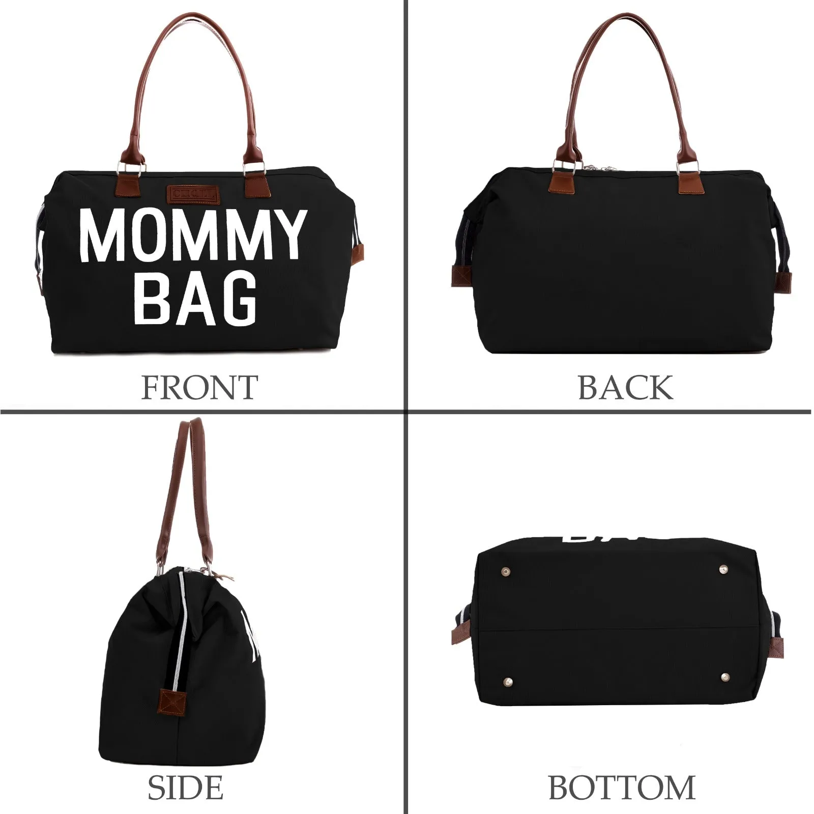 Mommy Diaper Bag for Hospital & Travel,Baby Care (BLACK)