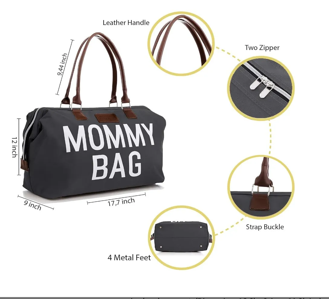 Mommy Diaper Bag for Hospital & Travel,Baby Care  (GREY)