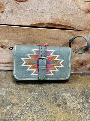 Montana West Sage Green Aztec Crossbody