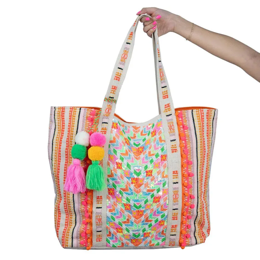Multicolored Chevron Arrows Big tote Bag