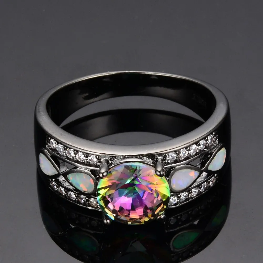 Mystic Topaz & Fire Opal Ring
