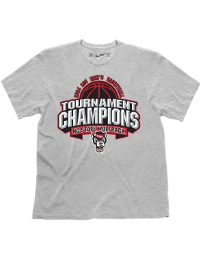 NC State Wolfpack ACC 2024 Basketball Champions Sports Grey Youth T-Shirt