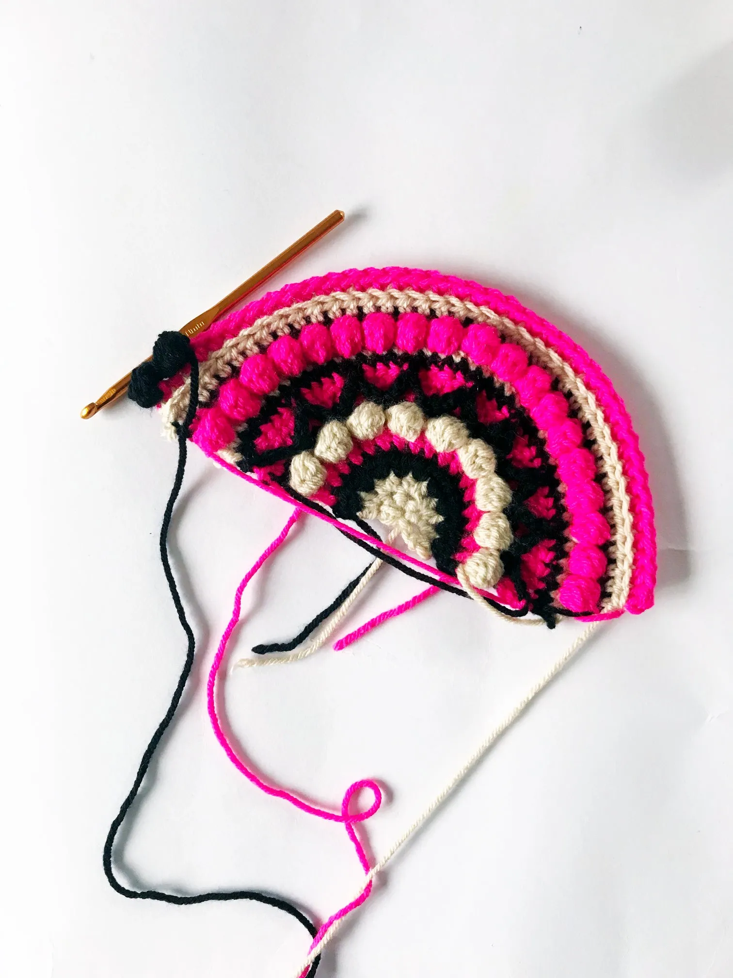Neon Pompom Clutch - Downloadable Crochet Pattern