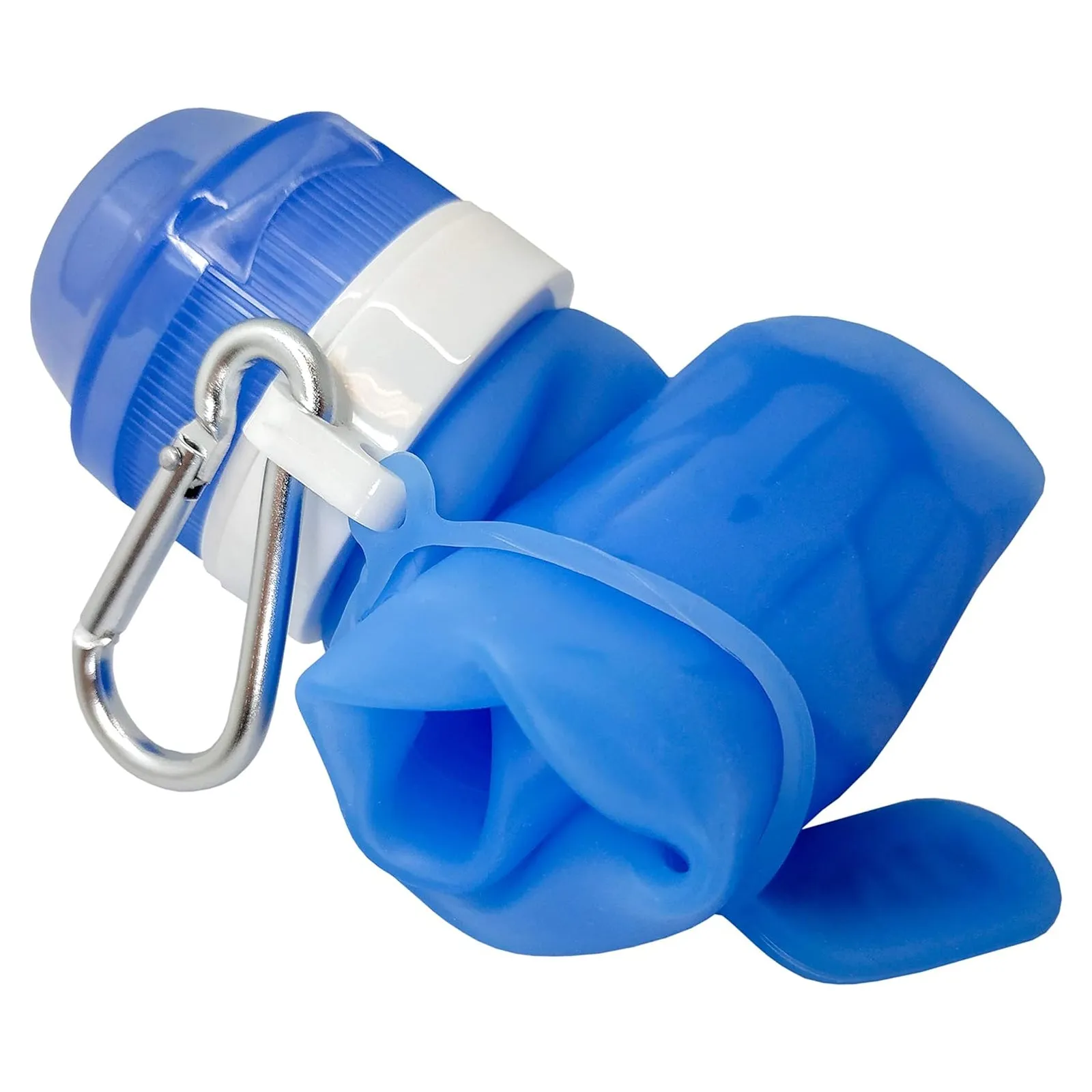 Nerthus Foldable Silicone Water Bottle With Snap Clip