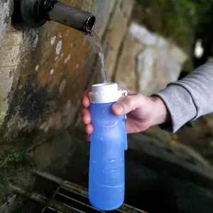 Nerthus Foldable Silicone Water Bottle With Snap Clip